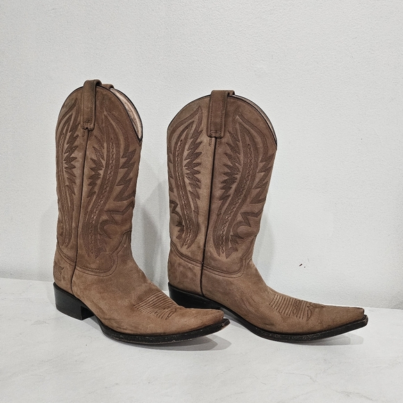 Rudel Western Boots Embroidered Pointed Toe Cowboy Boots Men's Size 9.5 - Picture 2 of 16